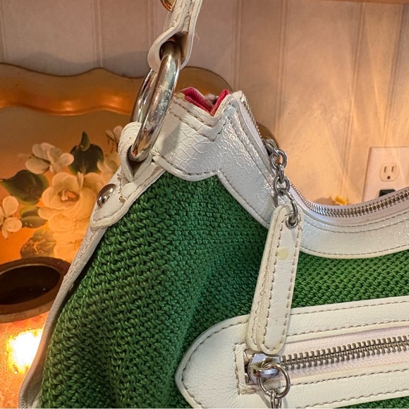 The Sak green purse 100% poly propylene medium size with 7 pockets*project bag* - Picture 3 of 10